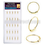 bxend2 gold pvd 316l steel endless nose rings display 25