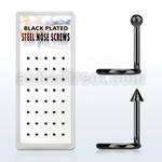 bxns4 caja 40 piercing nariz l acero quirurgico anodizado negro bola cono 2mm distribuidor mayorista