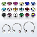 cb18hjb3 barbell circular acero quirurgico dos bolas media joya