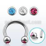 cbe2cin barbell circular acero quirurgico bolas joya 3mm rosca interna al por mayor