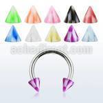 cbenck barbell circular acero quirurgico conos 3mm acrilicos cuadros 8mm al por mayor