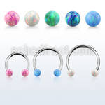 cbeop3ss barbell circular acero quirurgico 1mm bolas opalo 3mm al por mayor