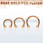 cbettb25 barbel circular acero 316l pvd oro rosa bolas 2 5mm al por mayor