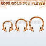 cbettcn4 barbel circular acero 316l pvd oro rosa conos 4mm venta