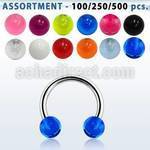 cbeuvb barbell circular acero quirurgico bolas acrilico uv 3mm 8mm distribuidor