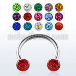 cbfr4 barbell circular acero quirurgico bolas 4mm multi cristal distribuidor mayorista