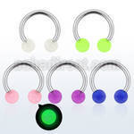 cbgl barbell circular acero quirurgico bolas brillan oscuridad 5mm al por mayor