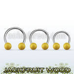 cbjf5 barbell circular organico barra acero 316l bolas madera jaca 5mm distribuidor