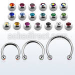 cbmjb4l barbell circular diametro acero 316l bolas joya 4mm cristal bisel usar como arete al por mayor