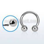 cbr12b barbell circular acero quirurgico 2mm bolas 6mm rosca externa al por mayor