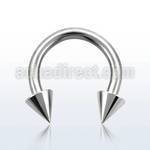 cbrcn12 barbell circular acero quirurgico 2mm conos 5mm rosca externa venta