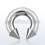 cbrcn2 barbell circular acero quirurgico 6mm conos 8mm rosca interna al por mayor