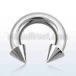 cbrcn4 barbell circular acero quirurgico 5mm conos 7mm rosca interna distribuidor mayorista