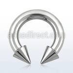 cbrcn6 barbell circular acero quirurgico 4mm conos 7mm rosca interna al por mayor