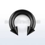 cbtcn4 barbell circular acero quirurgico pvd negro 5mm conos 7mm rosca interna venta