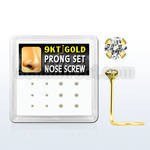 d9gsc11 caja 12 piercing nariz l oro 9 kts 0 6mm zirconia redondas claras 1 5mm 2mm distribuidor