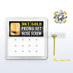 d9gsc1 caja 12 piercing nariz l oro 9 kts 0 6mm zirconia clara redonda 1 5mm distribuidor mayorista