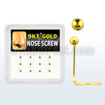 d9gsc5 caja 12 piercing nariz l oro 9 kts 0 6mm bola 1 5mm venta