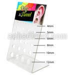 dac84 display acrilico piercings display vacio 24 agujeros plugs tornillo dilataciones tunel 4mm 12mm distribuidor
