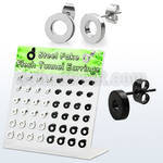 dacb201 display 24 pares dilataciones tunel oreja falsas acero acero quirurgico 316l pvd negro 6mm 8mm distribuidor