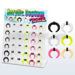 dapg179 display 36 acrilicos anillos goma dobles 2 5mm mayorista