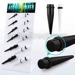 dapg86b display 12 tapers acrilicos negros blancos anillo goma 3mm 10mm distribuidor mayorista