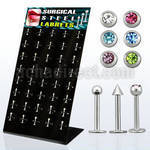 dbjmx2 display 40 labrets acero quirurgico bolas conos bolas joya 2 2.5 3mm 8mm distribuidor
