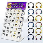 dbjmx6 display 40 barbells circulares acero quirurgico anodizado bolas conos bolas joya 3mm distribuidor