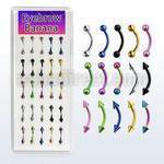 dbnem11 caja 25 bananas ceja acero quirurgico anodizado brillo espejo bolas conos 3mm 8mm distribuidor mayorista