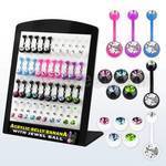 dbnj4 display 40 piercings ombligo acrilico bolas joya 8mm distribuidor