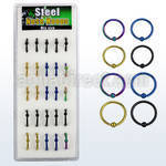 dcrtes caja 25 aros bola presion ceja acero 316l anodizado bola 2 5mm 8mm 10mm distribuidor mayorista