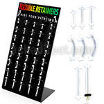 dfr40 display 40 retenedores retainers flexibles piercings labio ceja piercings ombligo lengua distribuidor mayorista