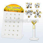 dgbimc display 24 labrets bio flexibles presion oro 14 kts zirconita formas venta