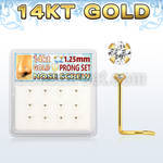 dgsc22 caja 12 piercing nariz l oro 14 kts 0 6mm zirconia redondas claras 1 25mm distribuidor