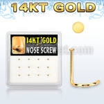 dgsc24 caja 12 piercing nariz l oro 14 kts 0 6mm redonda 1mm al por mayor