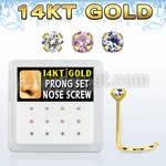 dgsc27 caja 12 piercing nariz l oro 14 kts 0 6mm zirconia redonda 2mm venta