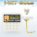 dgsc5 caja 12 piercing nariz l oro 14 kts 0 6mm zirconita redonda corazon 3mm al por mayor