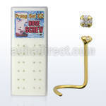 dgsz9c caja 24 piercing nariz l oro 9 kts 0 6mm zirconia claras claras 1 5mm distribuidor mayorista