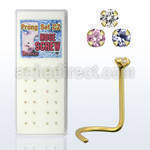 dgsz9m caja 24 piercing nariz l oro 9 kts 0 6mm zirconia 1 5mm distribuidor