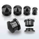 dhtp dilatacion plug acero quirurgico anodizado negro rosca interna hueco punta 3mm 16mm venta