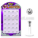 dljy1 display 24 labrets bio flexibles transparentes cabeza parte cristal claro 2 5mm presion mayorista