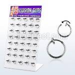 dmclp2 display 40 pares piercings falsos clip resorte 8mm 10mm distribuidor
