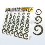 dmxp14 display 36 expansores espiral acrilicos piel serpiente 2mm 8mm distribuidor mayorista