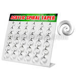 dmxp6b display 36 expansores espiral acrilico blanco 2 5mm 8mm venta