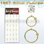 dnsm107 caja 24 aros nariz plata 925 0 6mm oro 18 kts bola cierre zirconia redonda 1 5mm 8mm 10mm distribuidor