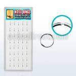 dnsm12 display 40 aros nariz continuos plata esterlina 925 1mm 8mm al por mayor
