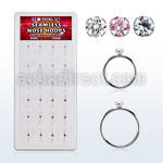 dnsm149 caja 24 aro continuo nariz plata 925 0 6mm zirconia redonda 2mm 516 & 38 8mm & 10mm distribuidor