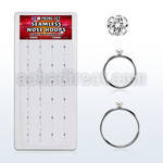dnsm150 caja 24 aro continuo nariz plata 925 0 6mm zirconia redonda 1 5mm 516 & 38 8mm & 10mm distribuidor mayorista