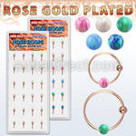 dnsm192 caja 24 aro nariz bola plata 925 0 6mm oro rosa bola opalo 3mm 8mm 10mm distribuidor mayorista
