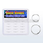 dnsm249 distribuidor caja 18 aro nariz plata 925 oro 18 kts 0 6mm bola 516 & 38 8mm & 10mm distribuidor mayorista